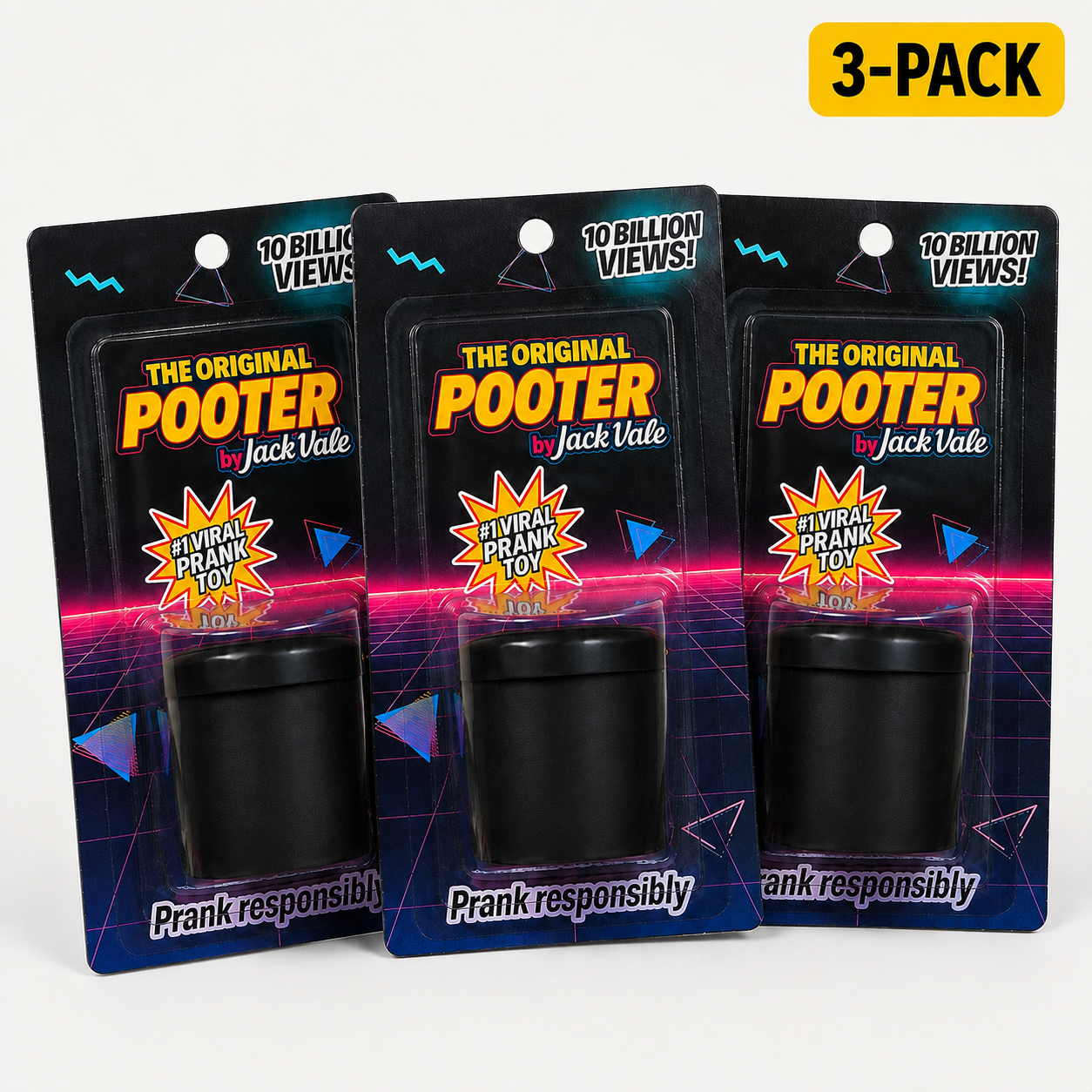 The Original Pooter by Jack Vale - 3 Pack packaging front