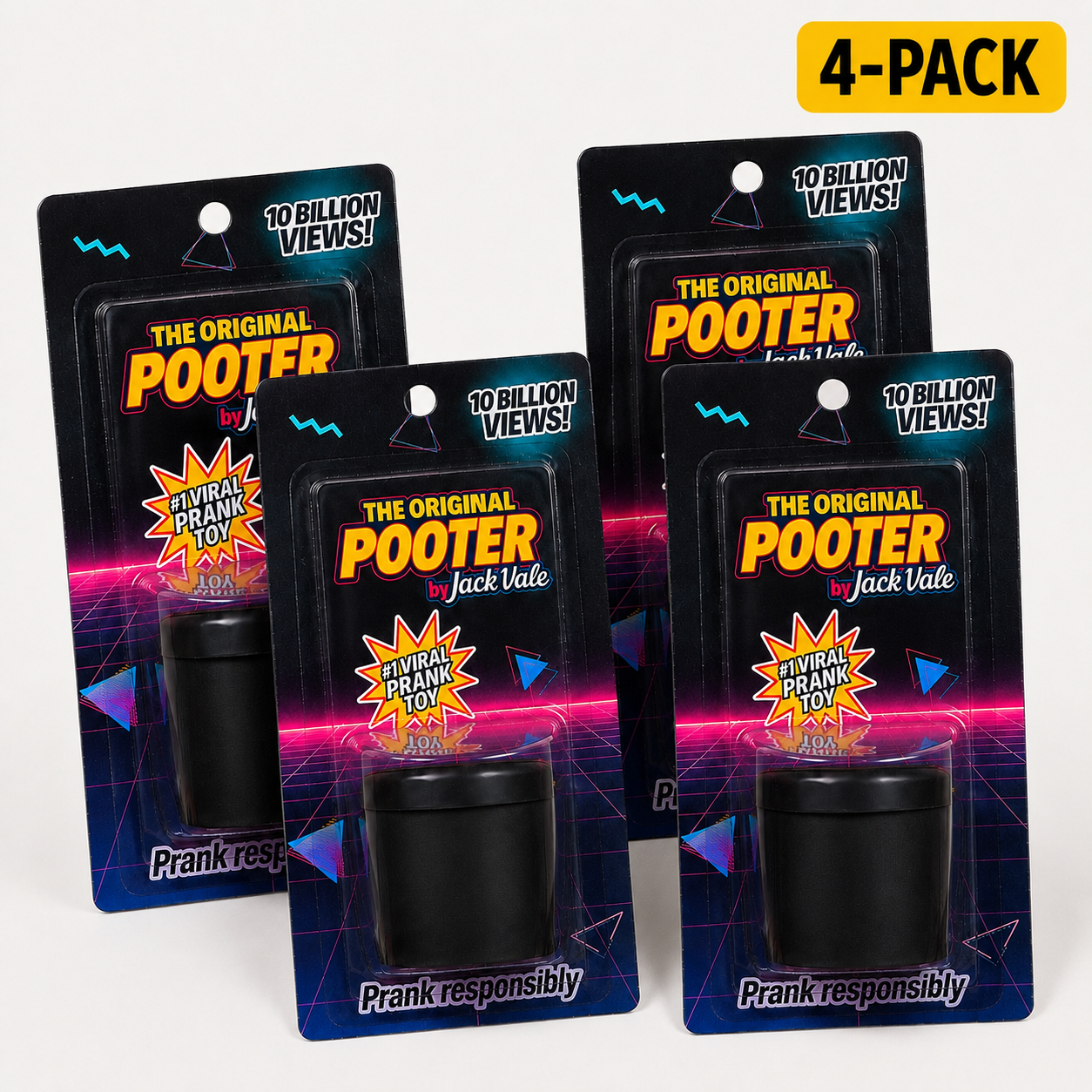 The Original Pooter by Jack Vale - 4 Pack packaging front