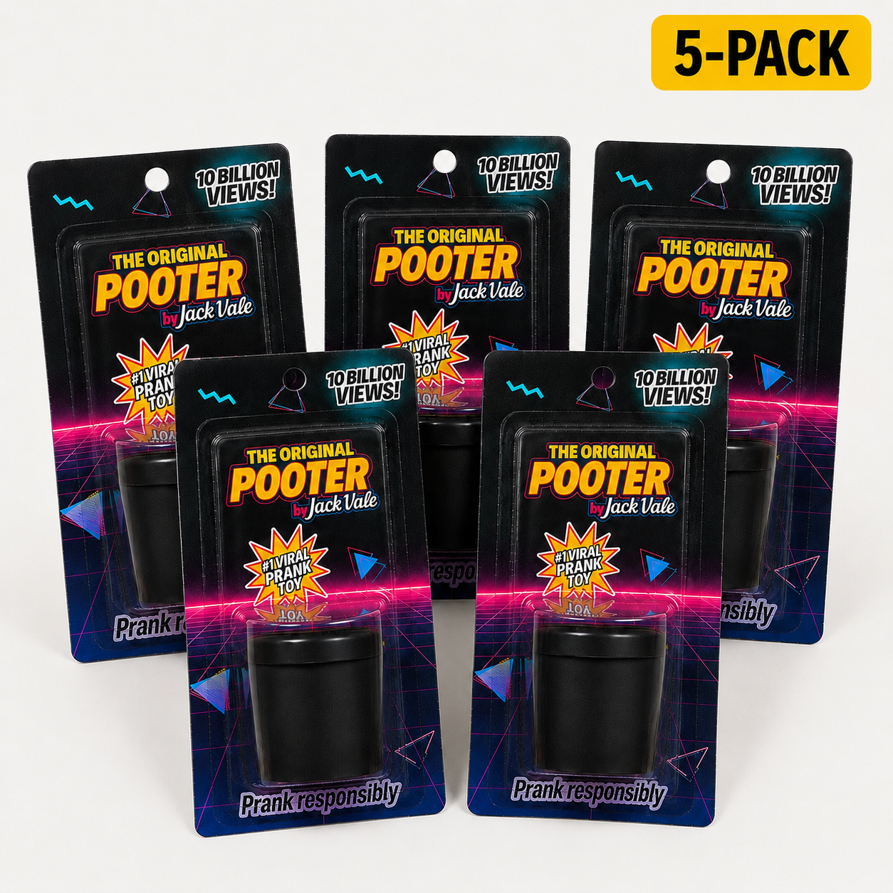 The Original Pooter by Jack Vale - 5 Pack packaging front