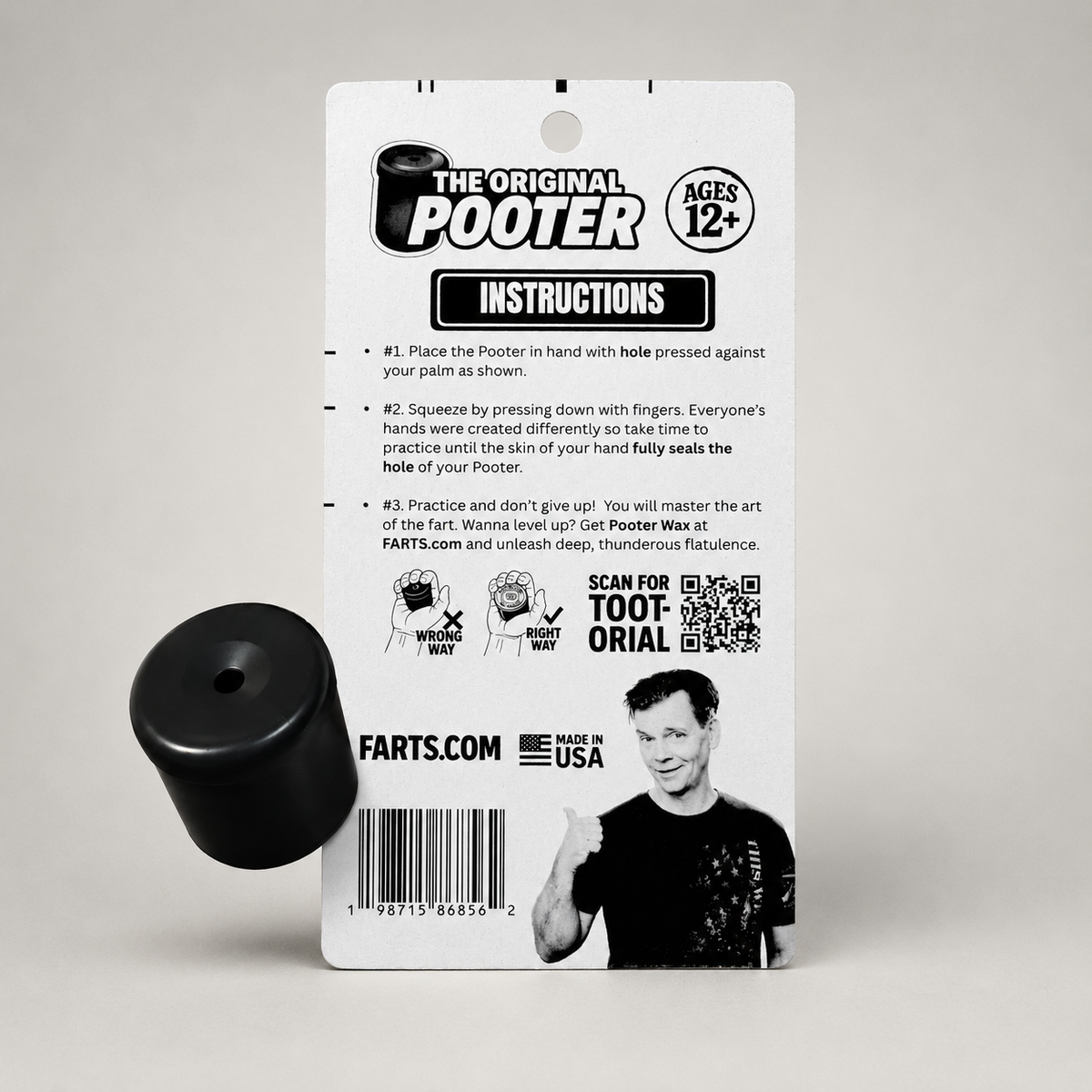 The Original Pooter packaging back with instructions